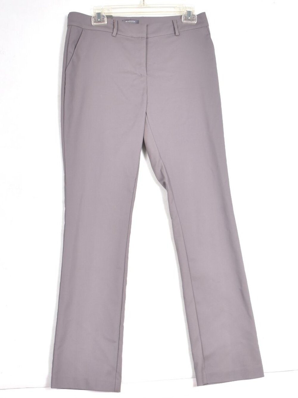 Madison Mid Rise Straight Leg Trousers Size 6 Grey NEW